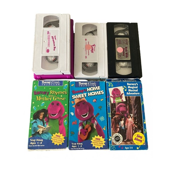 BARNEY the Purple Dinosaur VHS Tapes Lot Of 6 Collection Vtg 90s - Picture 9 of 9